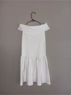 Off-Shoulder White Mini Dress